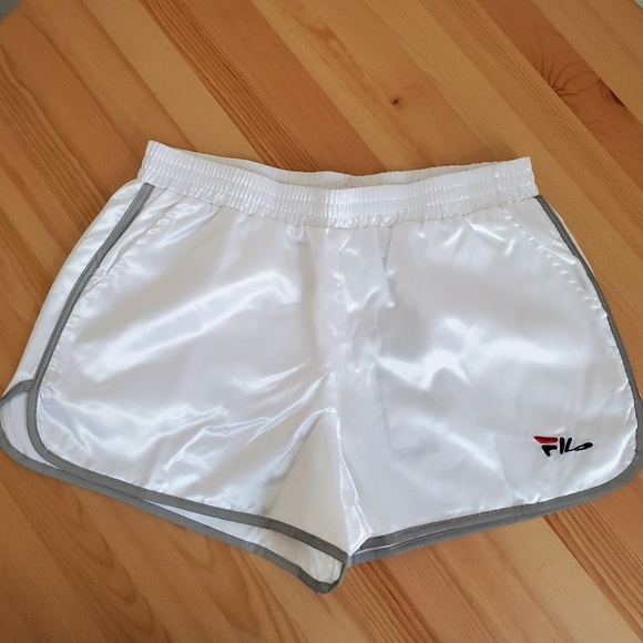 FILA Serena Satin Track White Retro Short - Picture 4 of 9